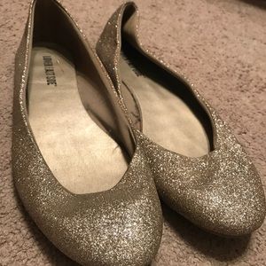 Sparky gold ballet flats